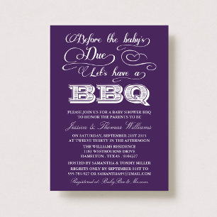 Before The Baby's Due, Let's Have A BBQ! Invitation