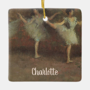 Before the Ballet by Edgar Degas, Vintage Fine Art Ceramic Ornament