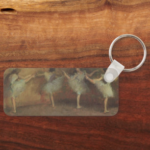 Before the Ballet by Edgar Degas, Vintage Fine Art Key Ring
