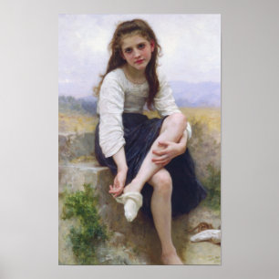 Before The Bath by William Bougereau Poster