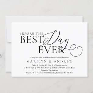 Before The Best Day Ever, Wedding Rehearsal Dinner Invitation