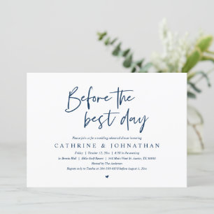 Before The Best Day, Wedding Rehearsal Dinner Invi Invitation