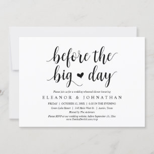 Before The Big Day, Wedding Rehearsal Dinner Party Invitation