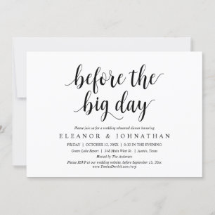 Before The Big Day, Wedding Rehearsal Dinner Party Invitation
