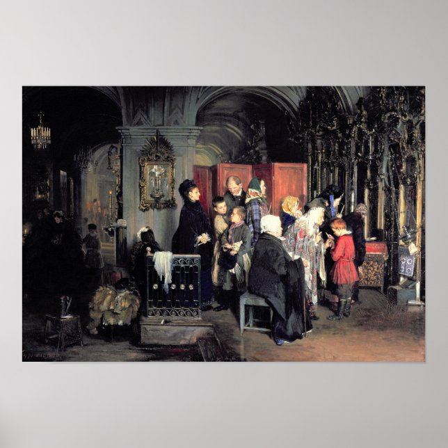 Before the Confession, 1877 Poster (Front)