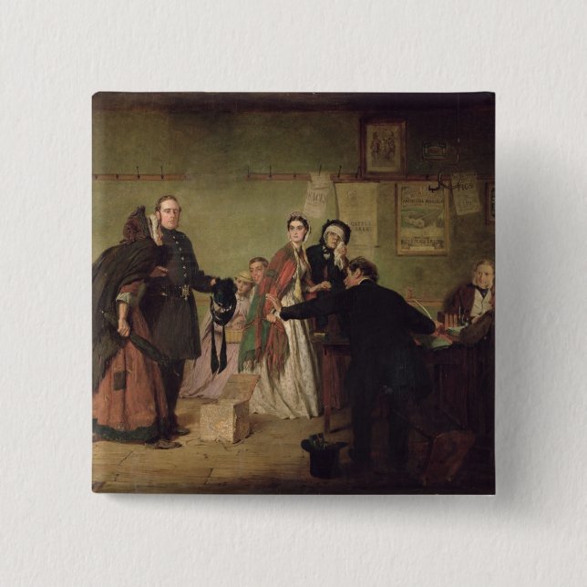 Before the Magistrates 15 Cm Square Badge (Front)