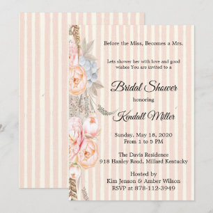 Before The Miss, Becomes The Mrs Bridal Shower Invitation