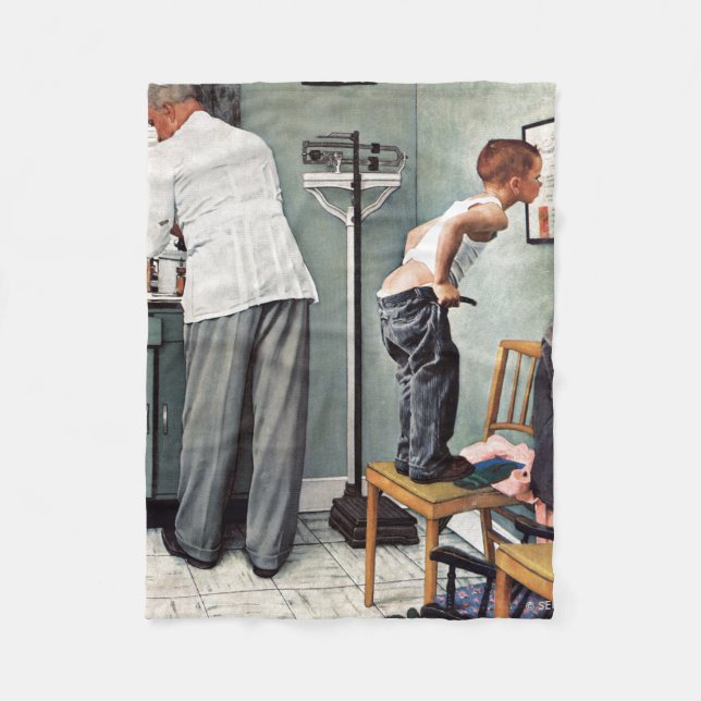 Before the Shot or At the Doctor's Fleece Blanket (Front)