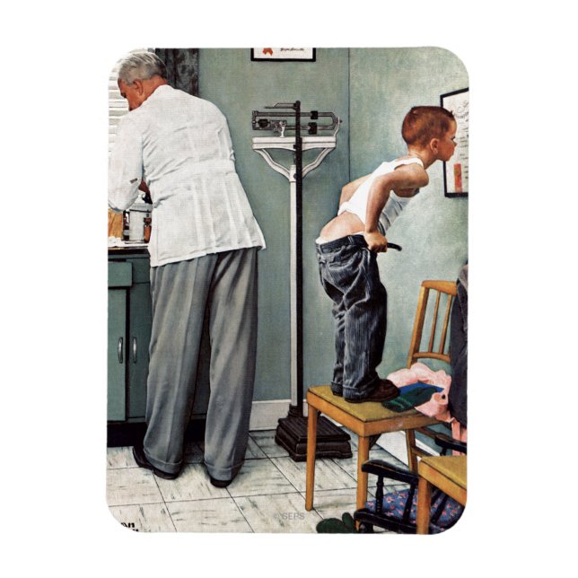 Before the Shot or At the Doctor's Magnet (Vertical)