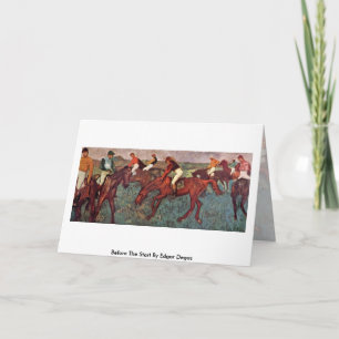 Before The Start By Edgar Degas Card