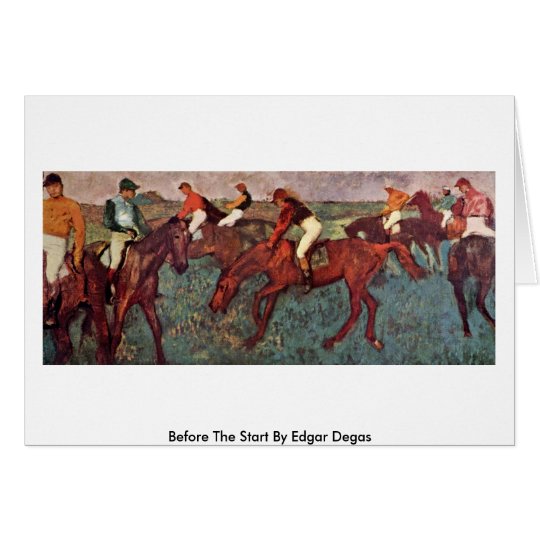 Before The Start By Edgar Degas Card
