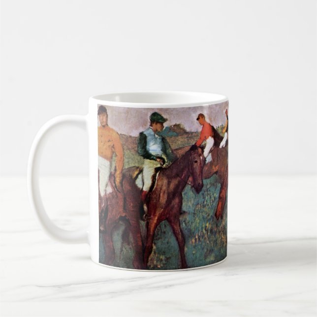 Before The Start Jockeis Training - Degas Painting Coffee Mug (Left)