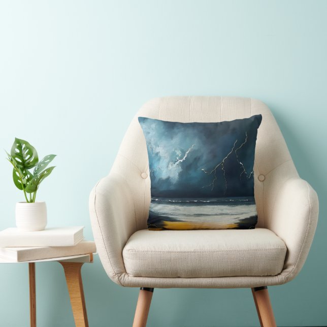 Before The Storm – Abstract Seascape Cushion (Chair)