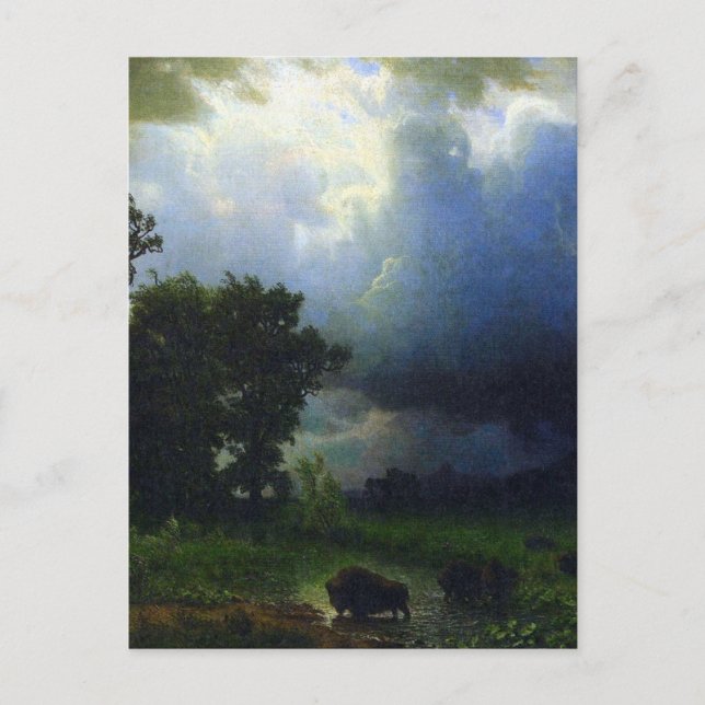Before the Storm by Bierstadt Postcard (Front)