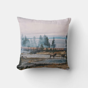 BEFORE THE SUNSET IN YELLOWSTONE NATIONAL PARK CUSHION