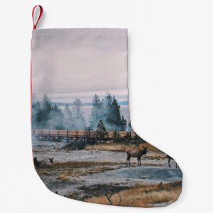 BEFORE THE SUNSET IN YELLOWSTONE NATIONAL PARK SMALL CHRISTMAS STOCKING
