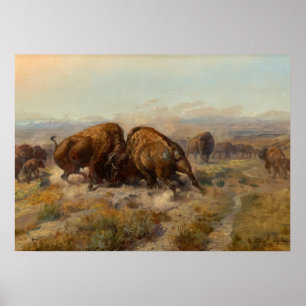 Before the White Man Came, 1903 by Charles Russell Poster