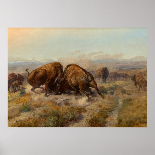 Before the White Man Came, 1903 by Charles Russell Poster (Front)