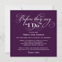 Before They Say I Do Plum Welcome Party