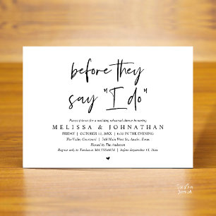 Before They Say "I Do", Wedding Rehearsal Dinner Invitation