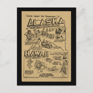 Before They Were States Alaska and Hawaii Postcard