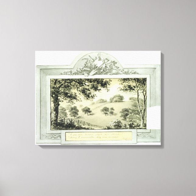 'Before' view of the grounds, from the Red Book fo Canvas Print (Front)