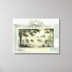 'Before' view of the grounds, from the Red Book fo Canvas Print