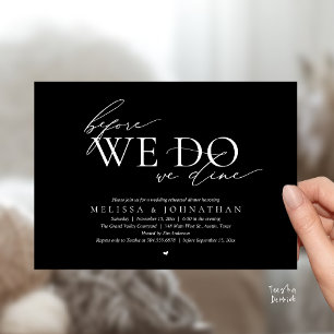 Before We Do, We Dine, Wedding Rehearsal Dinner Invitation