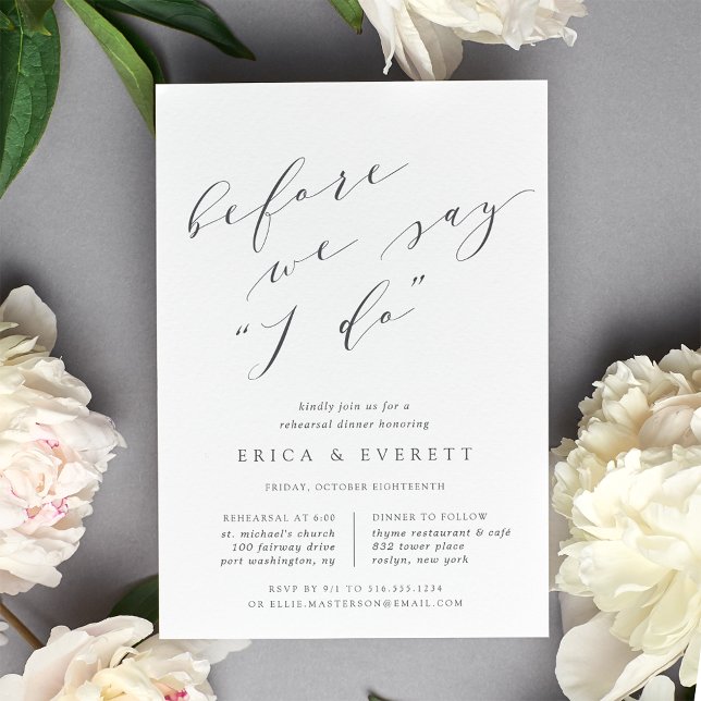 Before We Say I Do | Rehearsal Dinner Invitation (Creator Uploaded)