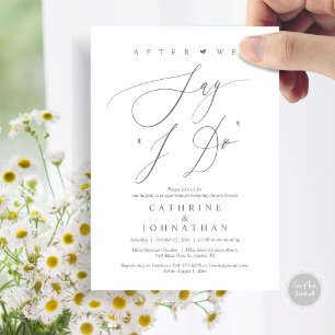 Before we say "I Do", Wedding Rehearsal Dinner Invitation