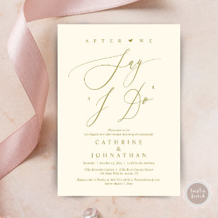 Before we say "I Do", Wedding Rehearsal Dinner Invitation