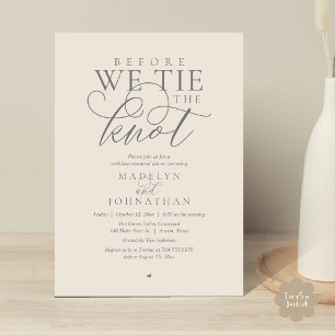 "Before we tie the knot", Wedding Rehearsal Dinner Invitation
