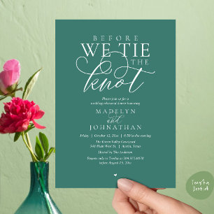 "Before we tie the knot", Wedding Rehearsal Dinner Invitation