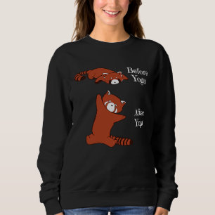 Before Yoga After Yoga Red Panda Meditation Yoga Sweatshirt