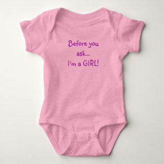 Before you ask...I'm a GIRL! Baby Bodysuit