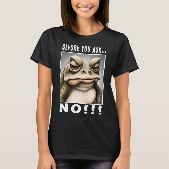 Before You Ask No funny frog_3 T-Shirt (Front)