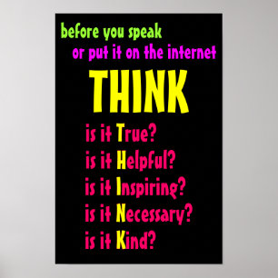 Before You Speak Think Poster