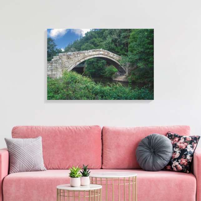 Beggar's Bridge, Glaisdale Canvas Print (Insitu(LivingRoom))