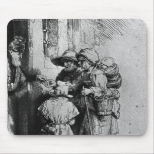 Beggars on the Doorstep of a House, 1648 Mouse Mat