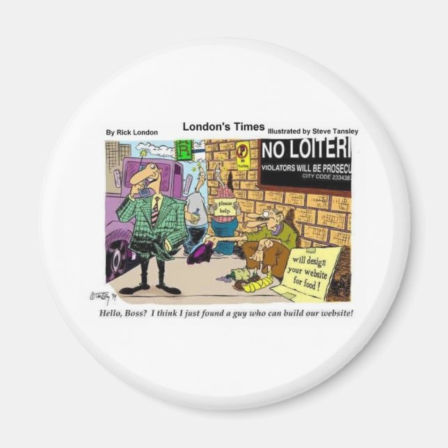 Begging 4 Web Design Funny Gifts & Collectibles Magnet (Front)