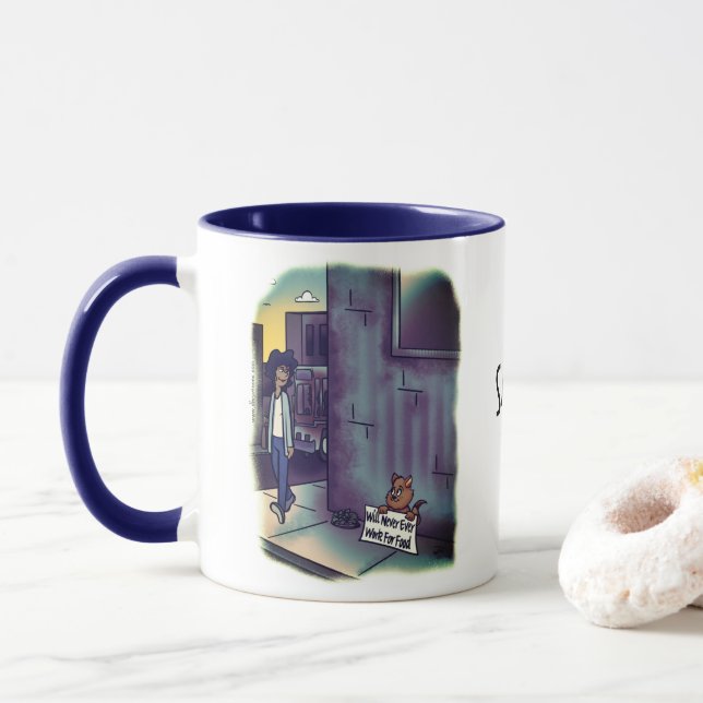 Begging Cat Combo Mug (With Donut)