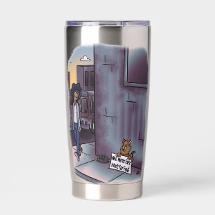 Begging Cat Insulated Tumbler