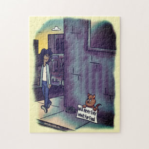 Begging Cat Jigsaw Puzzle