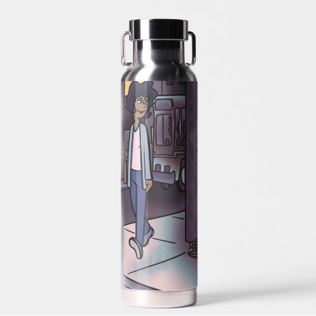 Begging Cat Thor Copper Insulated Bottle (Front)