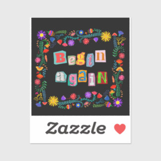 Begin Again Encouragement Start Over 2nd Chance