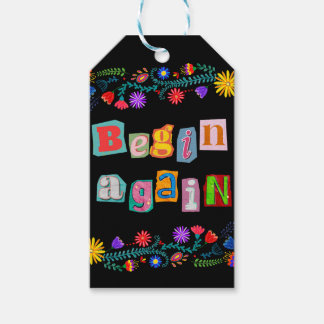 Begin Again Encouragement Start Over 2nd Chance Gift Tags