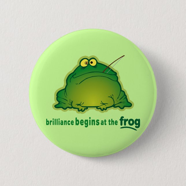 Begin At The Frog Funny Orchestra Joke 6 Cm Round Badge (Front)