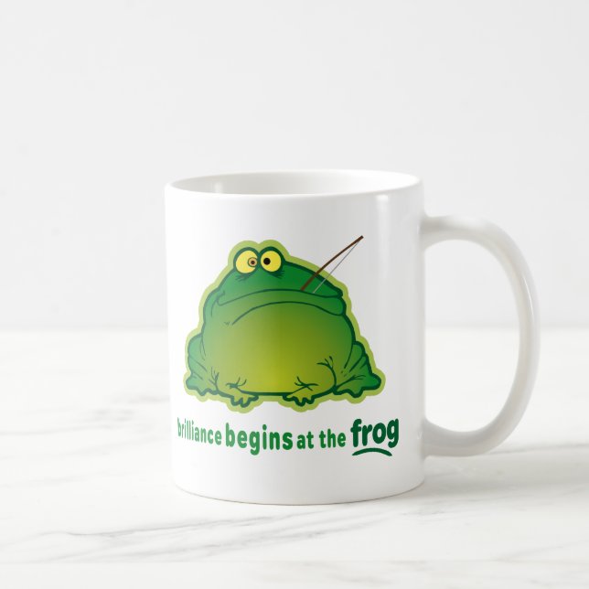 Begin At The Frog Funny Orchestra Joke Coffee Mug (Right)