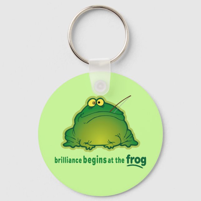 Begin At The Frog Funny Orchestra Joke Key Ring (Front)