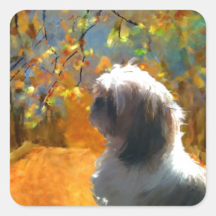 begin our real journey_Painting.jpg Square Sticker